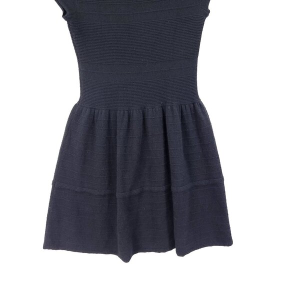 C by BLOOMINGDALES 100% Cashmere 2-Ply Fit & Flare Dress Size Medium Ribbed - Picture 8 of 12